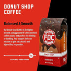 Fire Department Coffee - Gives Back to Firefighters - Donut Shop Coffee Beans - Sweet & Smooth - Medium Roast - Roasted in the USA - Veteran Owned (12 oz, Pack of 2)