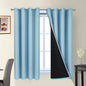 Yakamok Sky Blue 100% Blackout Curtains 63 Inches Long 52" Wide 2 Panel | by Yakamok