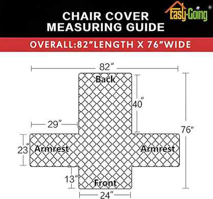 Easy-Going Reversible Couch Cover, Small Chair, Darkgray/Beige | Machine - Image 6