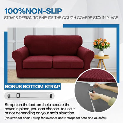 XINEAGE 2026 New 4 Pieces Couch Covers - Image 7
