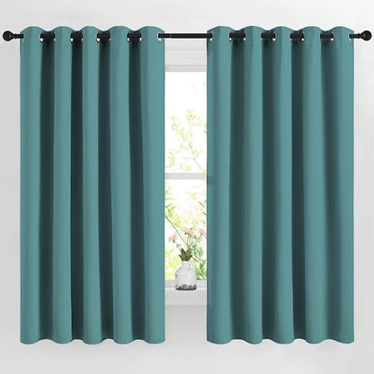 NICETOWN Blackout Curtains 66 inches Long, Grommet Window Treatment Energy by NICETOWN
