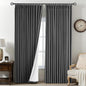 Pinch Pleated Linen Curtains 100% Blackout 84 Inches Long by AUSSPVOCT