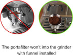 54mm Espresso Dosing Funnel, MATOW Stainless Steel Coffee Dosing Ring Compatible with Breville 54mm Portafilter