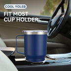 30 oz Tumbler with Handle and Lid, Stainless Steel Tumblers Bulk Double Wall Vacuum Insulated Travel Mug Leak Proof Cup Keep Drinks Cold and Hot Navy, 4 Pack