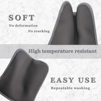 2 PCS Gray Pot Holders Sets for Kitchen Heat Resistant Oven Hot Pads with Pockets Non Slip Soft Grip Potholders for Baking Cooking 8"x8.5"