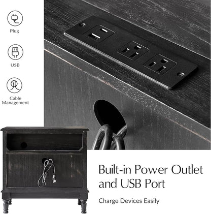 HULALA HOME Solid Wood Storage End Tables - Image 4