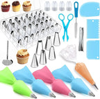 Generic Multicolor 72-Piece Decorating Set; Flower Opening; Silicone & Stainless Steel; Cake Decorating Kit; Piping Tips Set