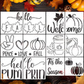 Fall Stencils for Door Mats Reusable Fall Doormat Stencils Hello Pumpkin Stencil for Doormats Wood Sign Decor