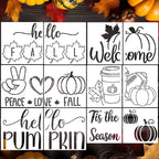 Fall Stencils for Door Mats Reusable Fall Doormat Stencils Hello Pumpkin Stencil for Doormats Wood Sign Decor