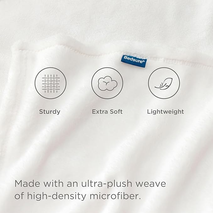 Bedsure GentleSoft Fleece Blanket California King White - Image 5