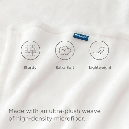 Bedsure GentleSoft Fleece Throw XL Blanket White - Image 4