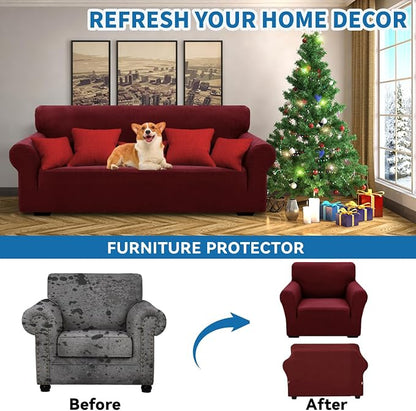 XINEAGE 2026 New Stretch Armchair Covers 1 Piece Chair Slipcovers Chair - Image 4