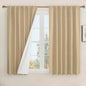 Natural Linen Full Blackout Window Curtains by LAMIT