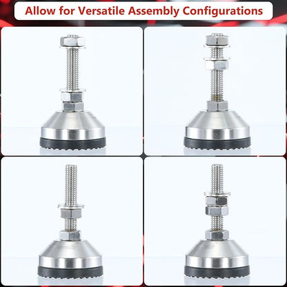 Heavy Duty 2000 lb Capacity Stainless Steel Adjustable Leveling Feet - Image 4