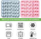 Baby Chocolate Mold Set Silicone Baking Molds with Footprint, Stroller, Reusable for Newborn Cakes, Diaper Party Treats Baby Favors - 2 Pack