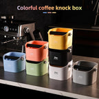 Espresso Knock Box - Bincoo Pink Espresso Machine Knock Box/Espresso Grounds Knock Box, Barista Style Coffee Knock Box for Grounds with Removable Shock-Absorbent Knock Bar and Anti-Slip Base. (Pink)