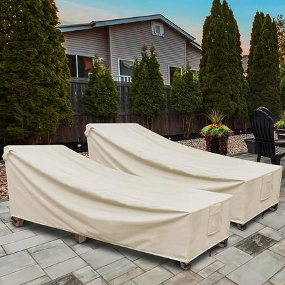 Outdoor Lounge Chair Covers Waterproof Patio Chaise Lounge Covers 600D - Image 6