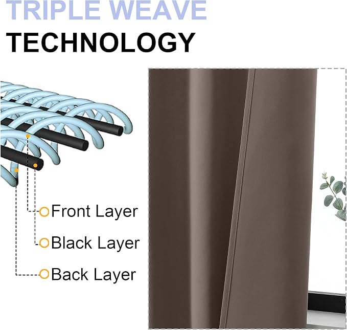 Simplebrand Ava Brown Blackout Curtains - Image 5