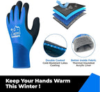 Waterproof Winter Work Gloves for Men and Women, Touchscreen, Freezer Gloves, Thermal Insulated, for Cold Weather