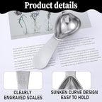 2 Pcs 2 Tbsp Scoop, Stainless Steel 2 Tablespoon Capacity, 30ml Short-Handled Coffee Scoop for Ground Coffees Fits Inside Canisters
