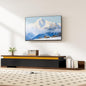 Extendable TV Stand with LED Lights, Modern TV Console with 3 Drawers, Wooden by Callales