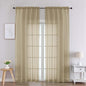 Chyhomenyc Taupe Sheer Curtains 90 Inches Long 2 Panels, Light Filtering Taupe by Chyhomenyc