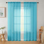 Sheer Curtains 84 Inches Long 2 Panels Set by WelvetBLK