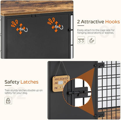 YATINEY Foldable Dog Crate Furniture, 47.2" Dog Crate - Image 6