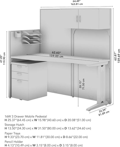 Bush Business Furniture 65-inch Straight Cubicle Desk - Image 3
