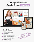 Kootek 71PCs Cake Decorating Kit, Baking Supplies Tools - Includes Cake Stand Turntable, 12 Icing Piping Tips, 2 Frosting Spatulas, 3 Scrapers, 50+2 Piping Bags, Coupler, Video Tutorial, Booklet