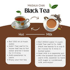 Tealeaf & Co. Masala Chai - Loose Leaf Black Tea Blended with Organic Spices (Ginger, Cardamom, Black Pepper & Cloves Whole Organic) - Low Caffeine (3.52oz/100gm)