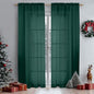 Green Sheer Curtains 72 Inches Long 2 Panels Set by OWENIE