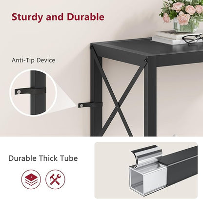 Tajsoon Small Entryway Table, 2-Tier Narrow Consle Table - Image 6
