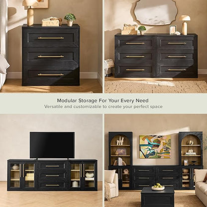 mopio Blake 3 Drawer Dresser for Bedroom, Chest of Drawers, Wood Dresser - Image 8