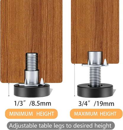 1/4" Thread Leveling Feet, Adjustable Furniture Feet Threaded Screw in - Image 5