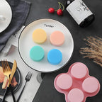 HUIKANGSHENG 2 Pack Air Fryer Egg Bite Molds, 4-Cup Silicone Mini Round Muffin Pans for Oven, Air Fryer & Pot, Reusable Non-Stick Baking Molds (Pink)
