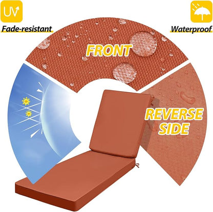 AAAAAcessories Outdoor Chaise Lounge Cushions, Waterproof Patio Furniture - Image 2