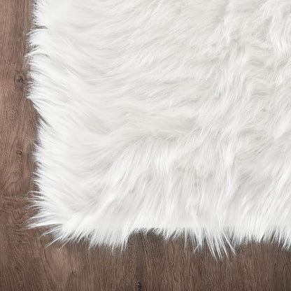 Latepis High Pile Faux Fur Area Rug, 5 x 8 ft, Fluffy Rug - Image 5