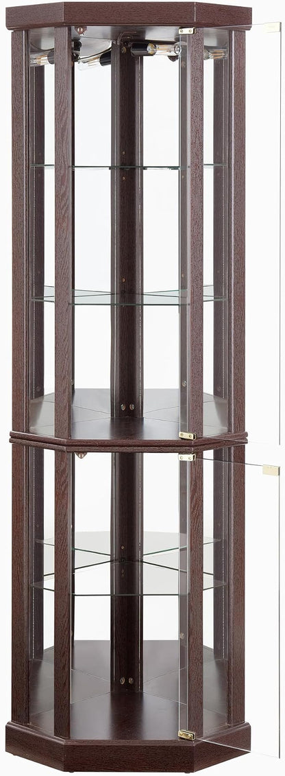 Corner Curio Cabinet, 150lbs Heavy Duty Glass Display Cabinet - Image 8
