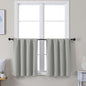 Simplebrand Ava Silver Grey Short 24 Inches Blackout Curtain 2 Panels Set by Simplebrand