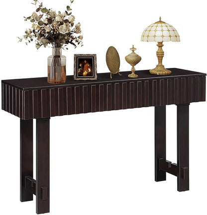 52" Solid Wood Console Table for Entryway, Modern Sofa Table Behind Couch - Image 8