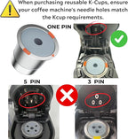 Reusable k Cup Coffee pod Filters,Universal stainless steel Refillable k Cups Filter Use for Keurig 2.0 and 1.0 Coffee Makers-machine(1pack)…