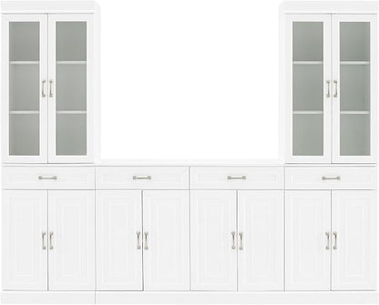 Crosley Furniture Stanton 3-Piece Sideboard Buffet Cabinet and Glass Door - Image 4