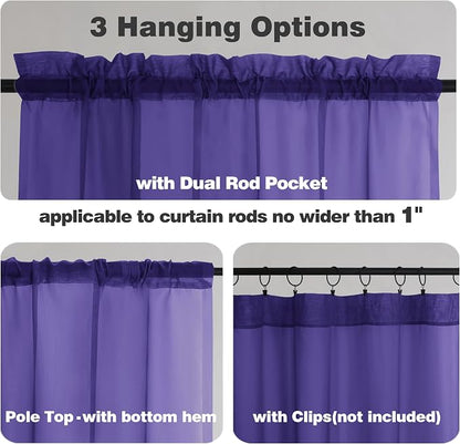 Chyhomenyc Purple Sheer Valances - Image 5