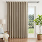 INOVADAY Extra Wide 100% Blackout Linen Curtains 102x108 Earthy Beige | Linen by INOVADAY