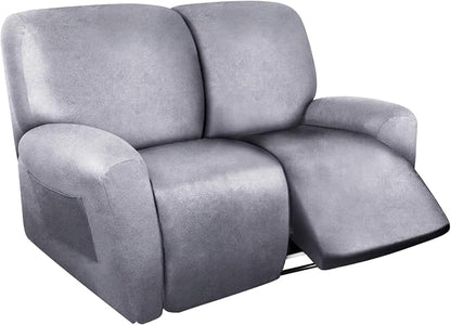 ANARACHON Loveseat Recliner Cover Leather Look Recliner Loveseat Covers by ANARACHON