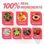 WT WEETEE Peach Herbal Tea Bags, Caffeine Free Tea Made with Rose Hip, Orange Peel, Hawthorn, Chamomile, Hibiscus & More, 100 Counts Peach and Herbs Good for Iced