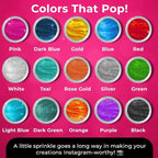 Bulk (20g) Pink Luster Dust Edible Glitter for Cocktails | Premium Edible Pink Luster Dust for Cake Decorations - Edible Glitter for Drinks Cupcakes Cookies Cakes Food Paint
