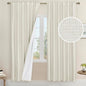 Natural 100% Blackout Linen Curtains 78 Inches, 52 x 78 Inch | Ivory, Thermal by LAMIT