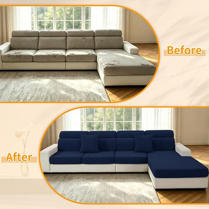 XINEAGE Couch Cushion Covers, Loveseat Seat Slipcovers - Image 7